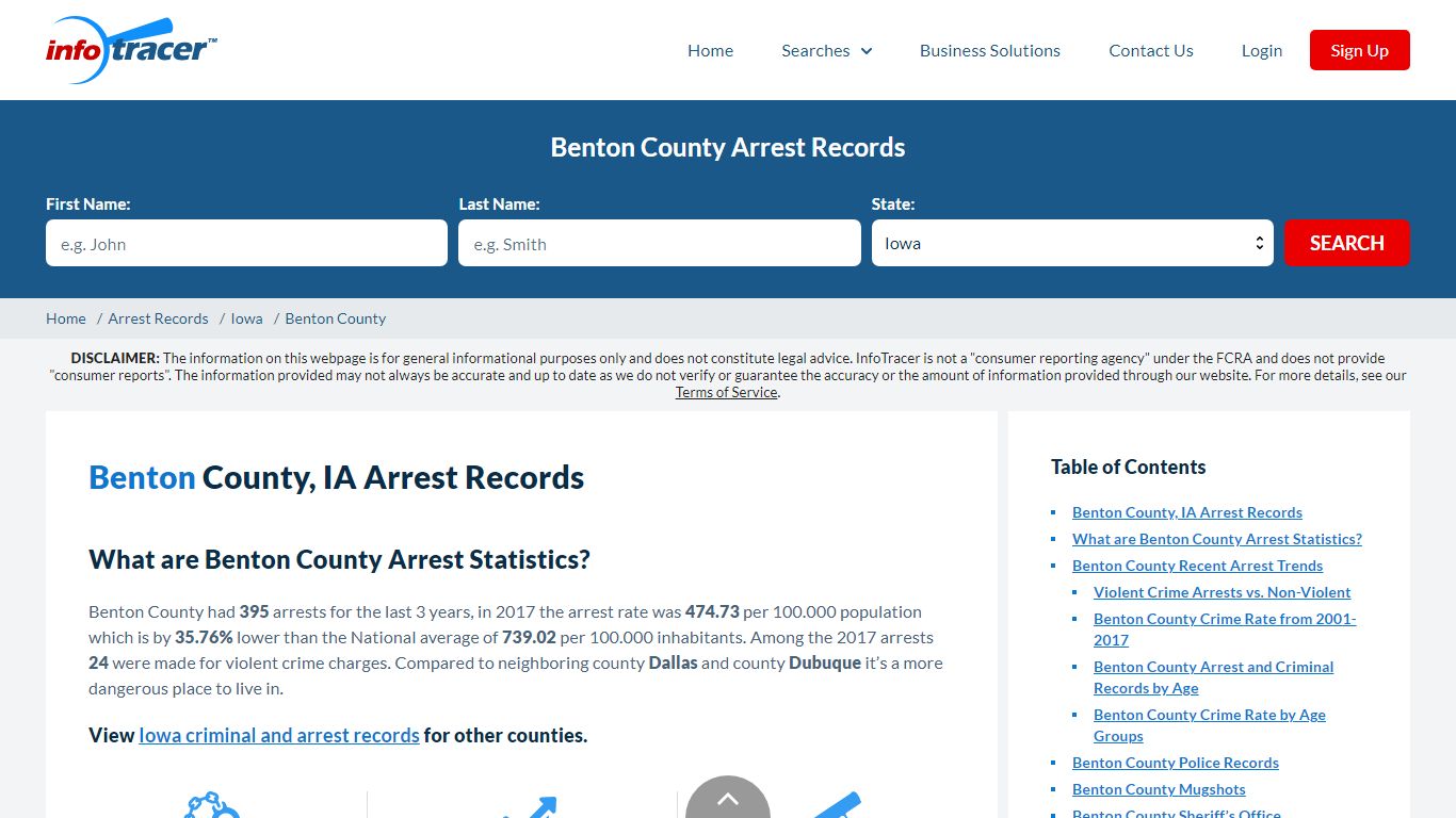 Benton County, IA Arrests, Mugshots & Jail Records - InfoTracer