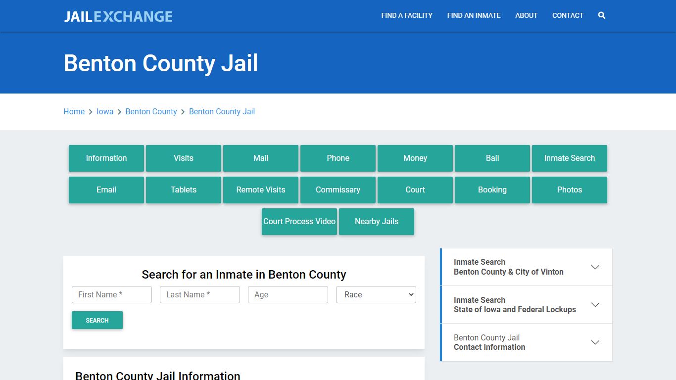 Benton County Jail Roster Lookup, IA, Inmate Search